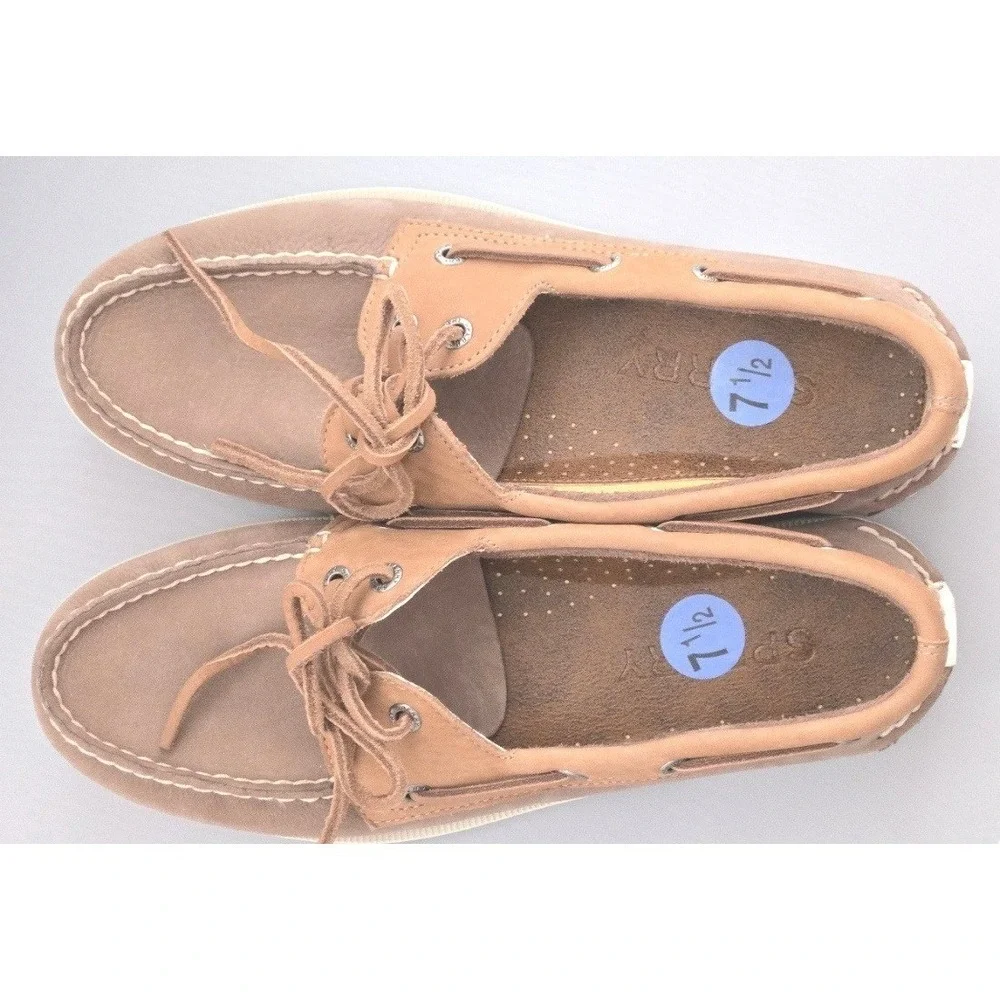 Sperry Men's Billfish Plushwave Boat Shoes - Brown Leather -‎ Size 7.5M